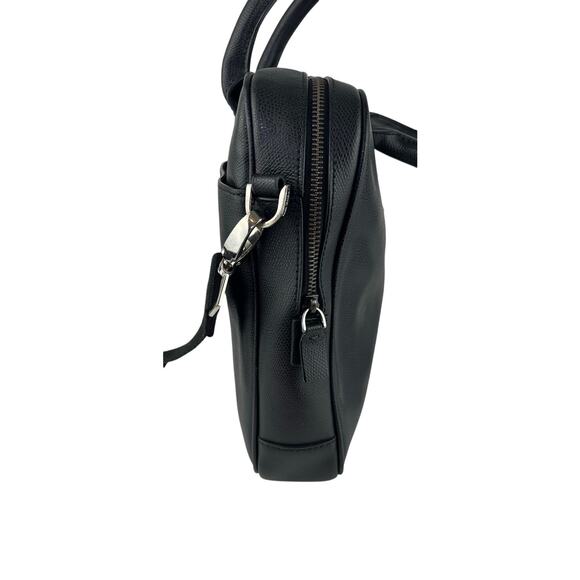 Michael Kors Compact Black Leather Briefcase Bag with Strap - Picture 2 of 8